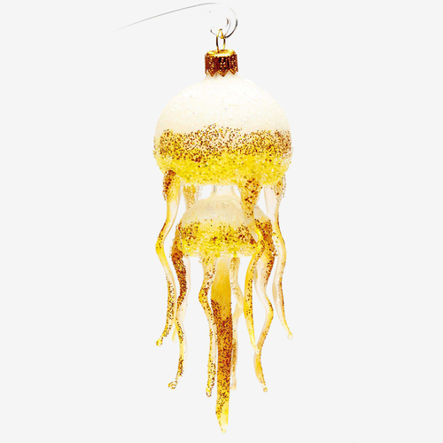 Semi-opaque and Yellow Jellyfish Ornament