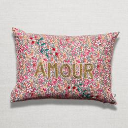 "Amour" Embroidered Cushion (CS 09-10)