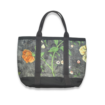 John Derian x Port Canvas Tote in Pierre Frey "Le Paravent Chinois" Small Fabric Tote in Black