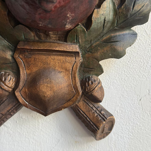 Black Forest Carved Dog Head (BFDG-501)