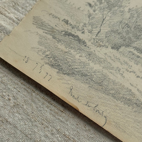 19th-century French Pencil Drawing by Alphonse Baril (#52)