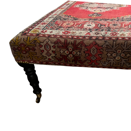 Custom Antique Rug Ottoman