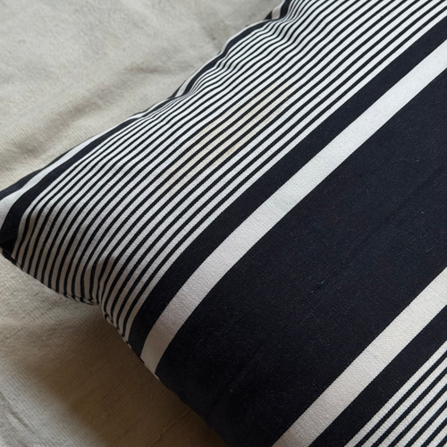 Custom 19th-century French Ticking Pillow (#3-05)