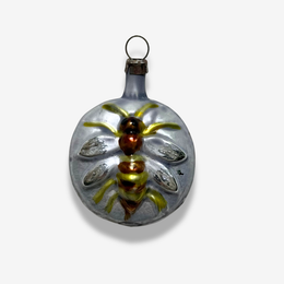 Nostalgic Bee & Flower on Disk Ornament