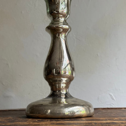 19th-century Mercury Glass Candle Holder (#10-10)