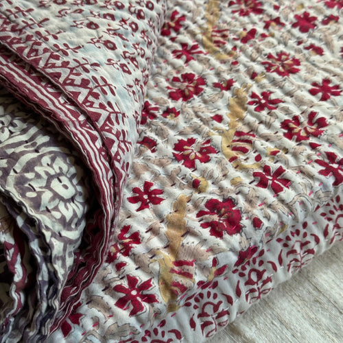 Vintage Sari Treble Bedcover (07-10)