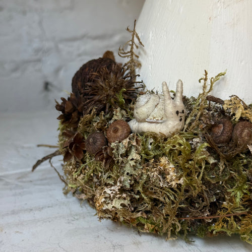 Handmade Wooden Mushroom Creation (#10) by Crystal Stone