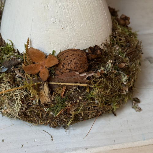 Handmade Wooden Mushroom Creation (#10) by Crystal Stone