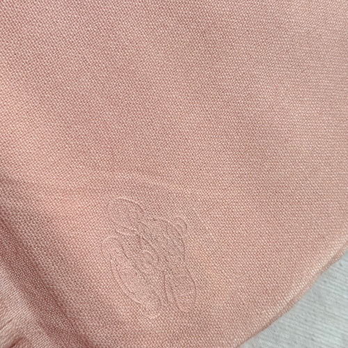 Noble Fibre Cashmere Travel Shawl in White Sand