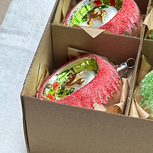 Set of 6 Squirrel Reflector Ornaments