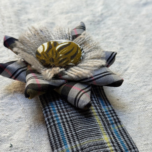 Vintage Dead Stock Ribbon Rosette Pin #10