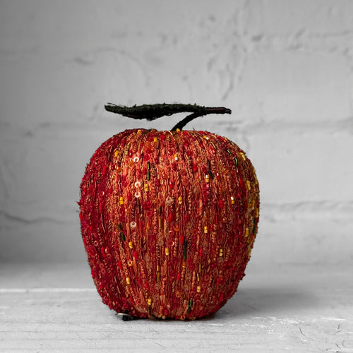 Hand-Beaded Apple by Trovelore
