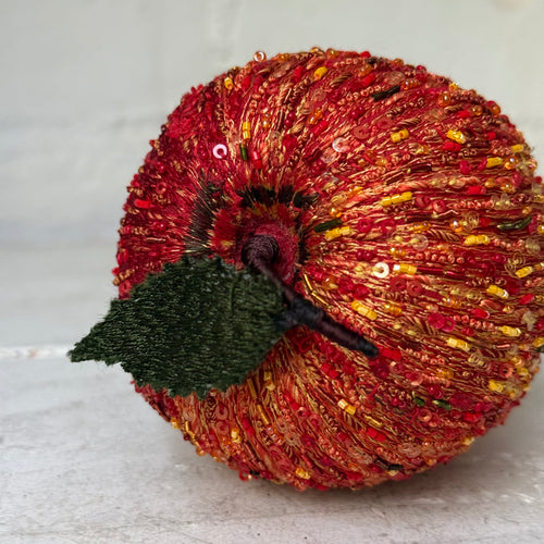 Hand-Beaded Apple by Trovelore