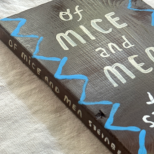 Leanne Shapton "Of Mice and Men" Painted Wooden Book