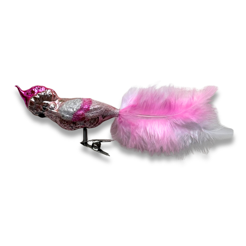 Nostalgic Pink Parrot Clip-on Ornament
