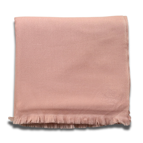 Noble Fibre Cashmere Travel Shawl in White Sand