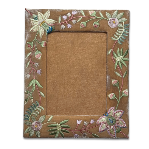 Madame Bovary Silk Velvet Tabletop Frame in Taupe (#10)