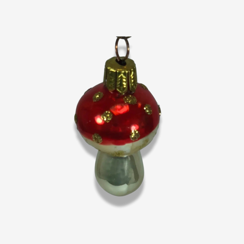 Mini Enamel Mushroom Ornament