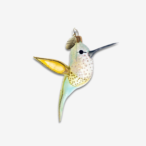 Frosted Hummingbird Ornament