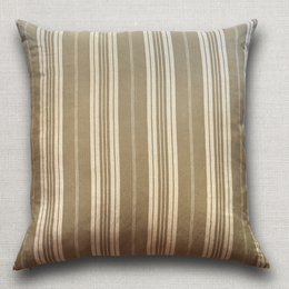 19th Century French Dusty Olive & White Ticking Pillow (#111)