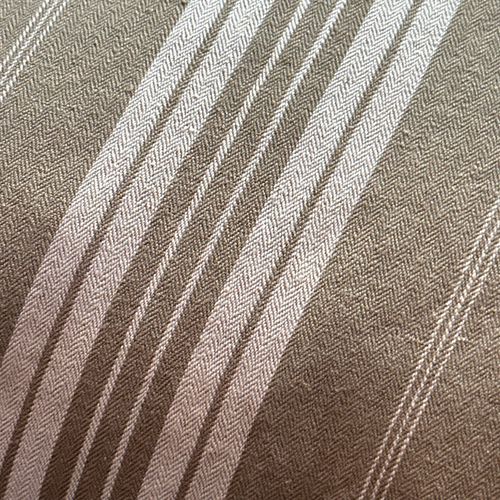 19th Century French Dusty Olive & White Ticking Pillow (#111)