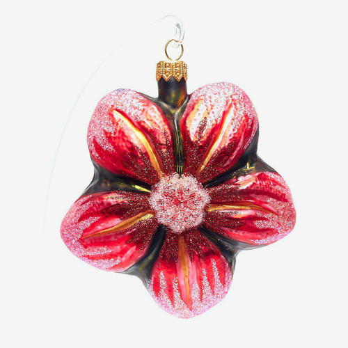 Red Magnolia Blossom Ornament
