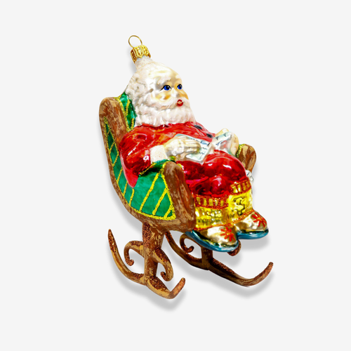 Santa In Rocking Chair Ornament