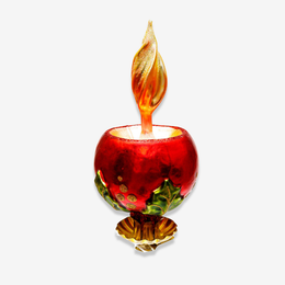 Holly Candle Clip-on Ornament