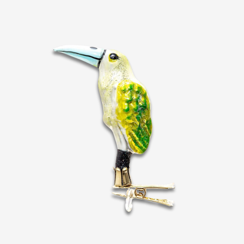Clip-on Green Toucan Ornament