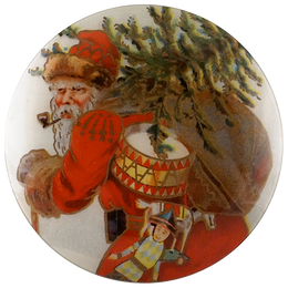 Santa With Tree (With Heartiest Christmas Greetings) (Santa) Convex
