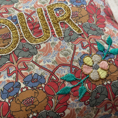 "Amour" Embroidered Cushion (CS-819)