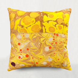 Hand Marbled One of a Kind Pillow #411