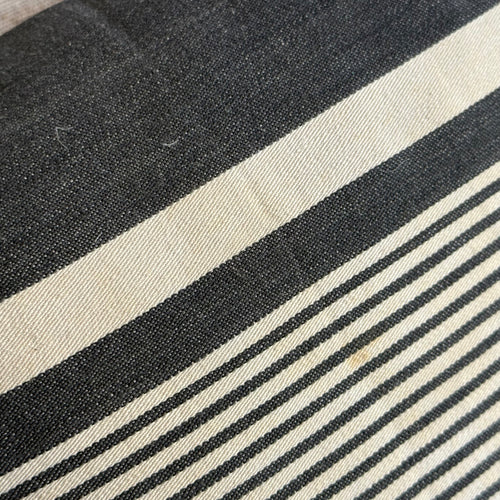 Custom 19th-century Small French Ticking Pillow (#37)
