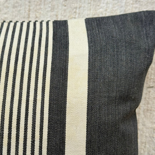 Custom 19th-century Small French Ticking Pillow (#37)