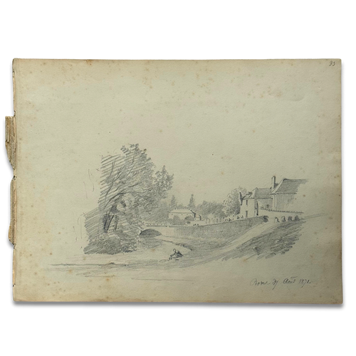 19th-century French Pencil Drawing by Alphonse Baril (#93)