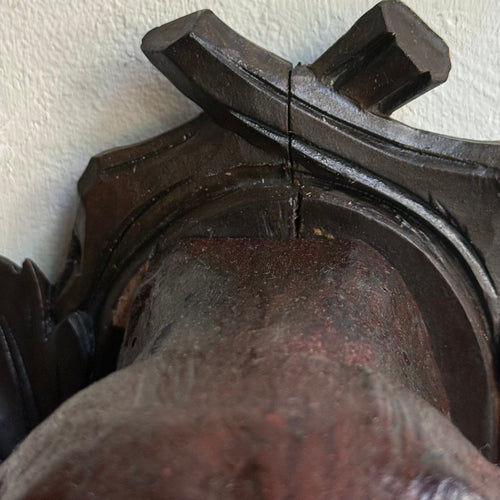 Black Forest Carved Dog Head (BFDG-503)