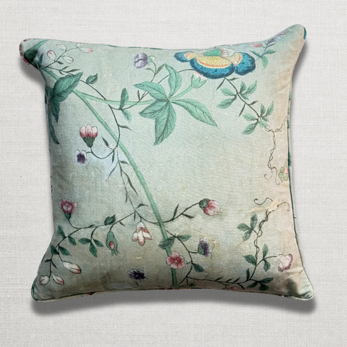 Custom John Derian for Pierre Frey "Le Paravent Chinois" Pillow in Original Green