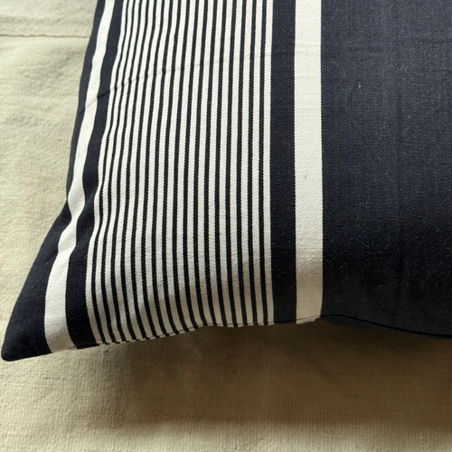 Custom 19th-century French Ticking Pillow (#3-06)