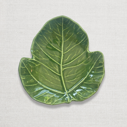 Vintage Barbara Eigen Majolica Leaf Dish (M11)