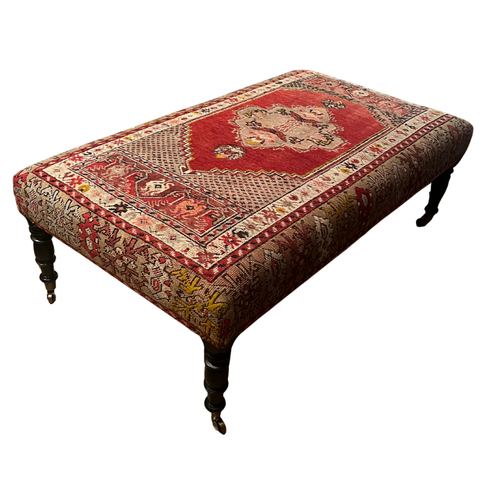 Custom Antique Rug Ottoman