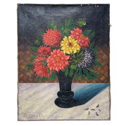 20th Century Dutch Floral Still Life Painting