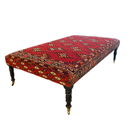 Custom Antique Caucasian Rug Ottoman #3