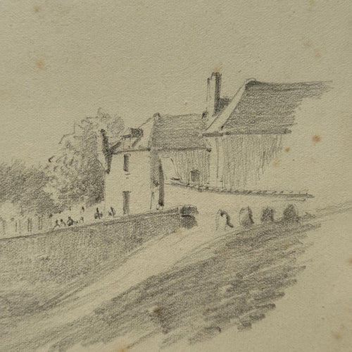 19th-century French Pencil Drawing by Alphonse Baril (#93)