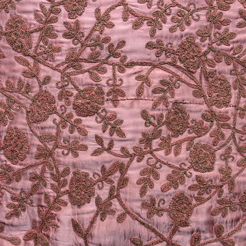 Cannes Embroidered Silk Throw in Rose