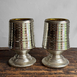 19th-century Mercury Glass Vase Pair (#10-11)