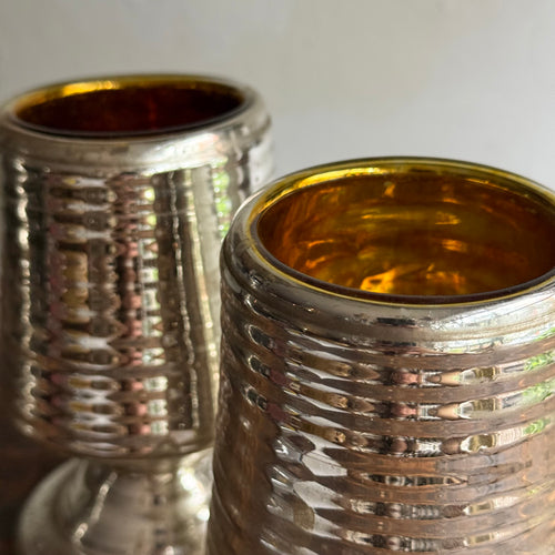 19th-century Mercury Glass Vase Pair (#10-11)