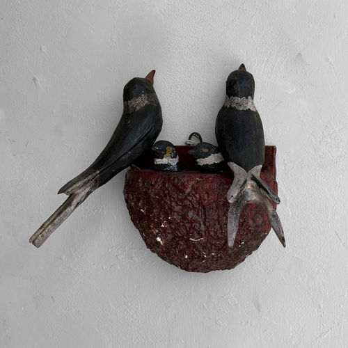 Early 20th-century Black Forest Carved Bird's Nest (BFB-09)