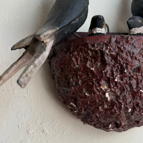 Early 20th-century Black Forest Carved Bird's Nest (BFB-09)