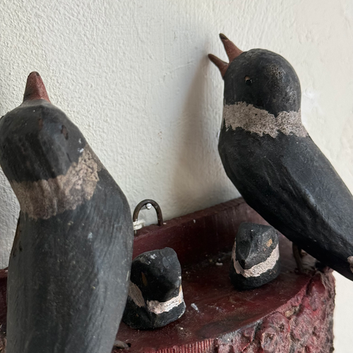 Early 20th-century Black Forest Carved Bird's Nest (BFB-09)