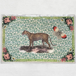 One of a Kind Collaged Cheetah Mat (#612)